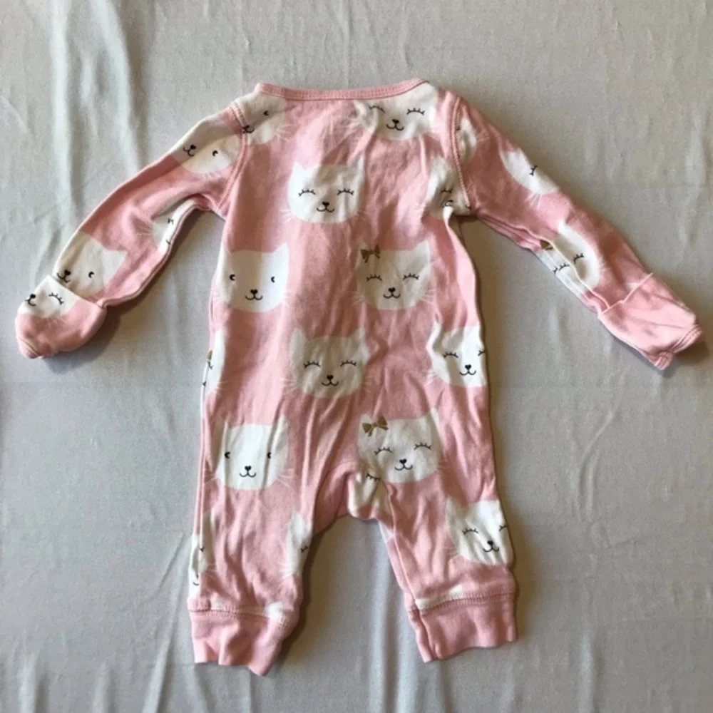 Carter's Long Sleeve Zipper Front Girls Sleeper-Size NB